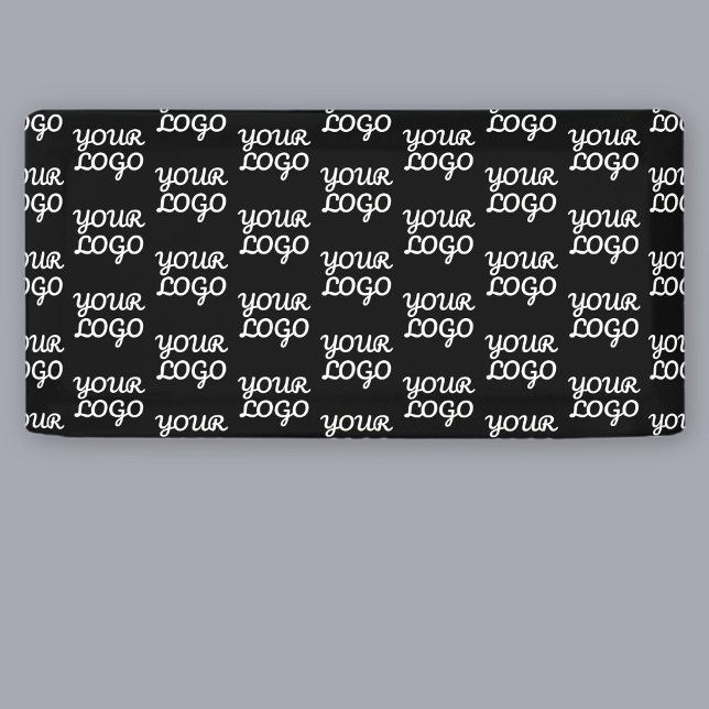 Ihr Logo | Einfaches Muster für wiederholte Logos Banner (Von Creator hochgeladen)