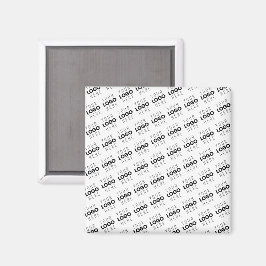Ihr Logo einfaches sich wiederholendes diagonales  Magnet