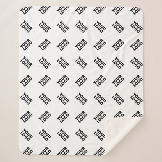 Ihr Logo | Einfaches Wechseln mehrerer Muster Sherpadecke (Vorderseite)