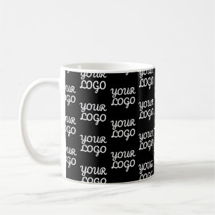 Ihr Logo Einfaches wiederholendes Logo-Muster Kaffeetasse