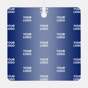 Ihr Logo Einfaches Wiederholungslogo Marineblauer  Ornament Aus Metall