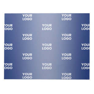 Ihr Logo Einfaches Wiederholungslogo Navyblauer Fa Notizblock