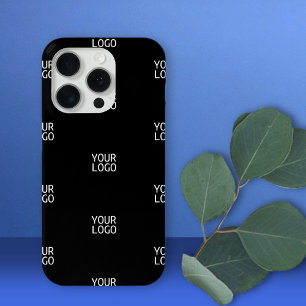 Ihr Logo Einfaches Wiederholungslogo Schwarz Case-Mate iPhone Hülle