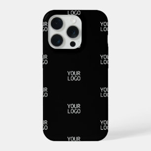 Ihr Logo Einfaches Wiederholungslogo Schwarz iPhone 15 Pro Hülle