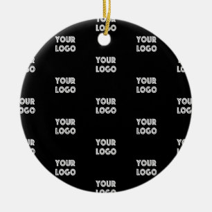 Ihr Logo Einfaches Wiederholungslogo Schwarz Keramik Ornament