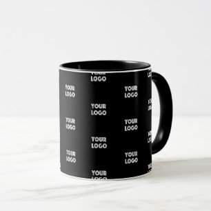 Ihr Logo Einfaches Wiederholungslogo Schwarz Tasse