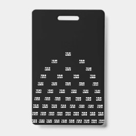 Ihr Logo Einzigartiges Muster | Schwarz (bearbeitb Ausweis