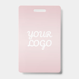 Ihr Logo & Elegantes modernes Blush-Pink-Ombre Ausweis