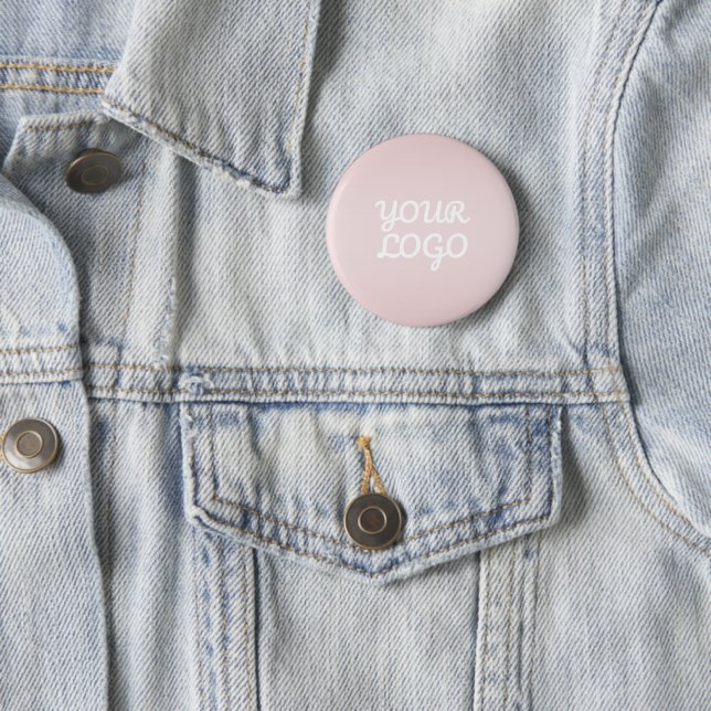 Ihr Logo & Elegantes modernes Blush-Pink-Ombre Button (Beispiel)