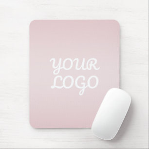 Ihr Logo & Elegantes modernes Blush-Pink-Ombre Mousepad