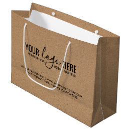 Ihr Logo Event Geschäft Unternehmensbranding Kraft Große Geschenktüte