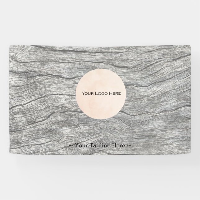 Ihr Logo Faded Timber Customizable Banner (Horizontal)