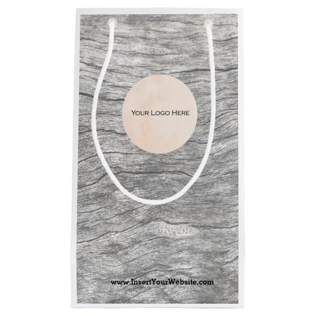 Ihr Logo Faltenholzpapier-Geschenktasche Kleine Geschenktüte (Vorderseite)