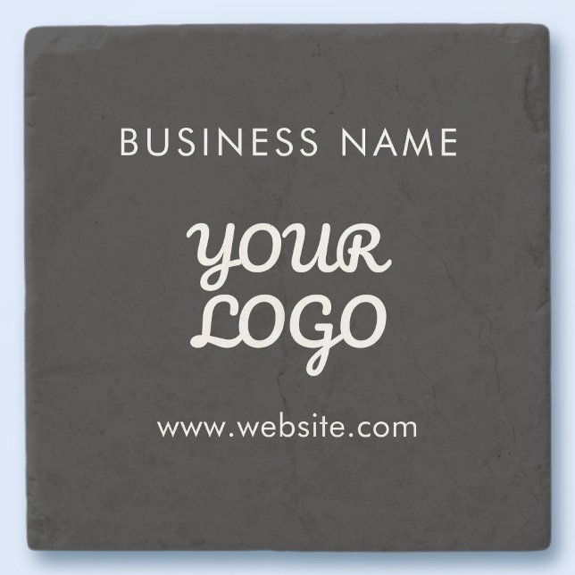 Ihr Logo Firmenname & Webseite oder Slogan Steinuntersetzer (Von Creator hochgeladen)