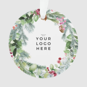 Ihr Logo Foto oder Text Glücklichste Feiertage Kra Ornament