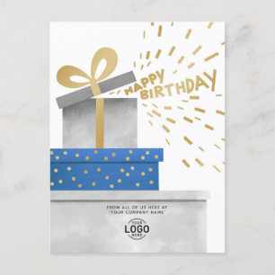 Ihr Logo Fun Gray Geschenke Happy Geburtstag Corpo Feiertagspostkarte