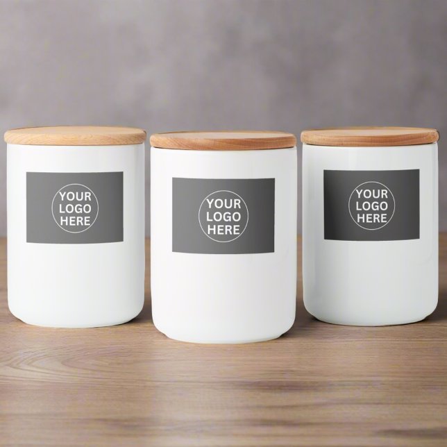 Ihr Logo für Berufliche Werbeaktionen Grau Lebensmitteletikett (Von Creator hochgeladen)