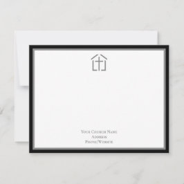 Ihr Logo für den Kirchennamen Cross Grau Note Card Mitteilungskarte