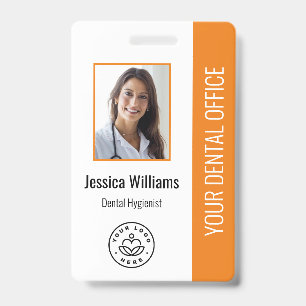 Ihr Logo für Zahnarztpraxis Foto-ID Orange Ausweis