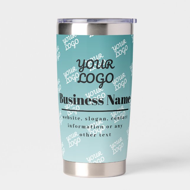 Ihr Logo gepflegtes Logo und bearbeitbares Ombre Thermobecher (Links)