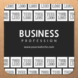 Ihr Logo-gepflegtes Muster und bearbeitbarer Firme Quadratischer Aufkleber