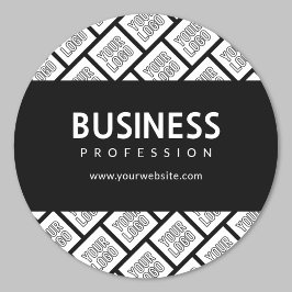 Ihr Logo-gepflegtes Muster und bearbeitbarer Firme Runder Aufkleber