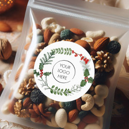 Ihr Logo-Geschäft - Weihnachten Runder Aufkleber