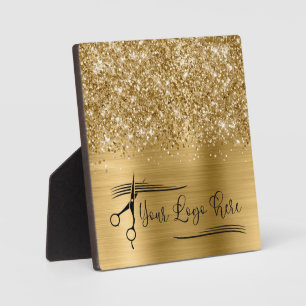 Ihr Logo Glänzend Gold Glamour Fotoplatte