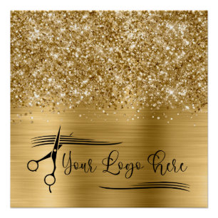 Ihr Logo Glänzend Gold Glamour Poster