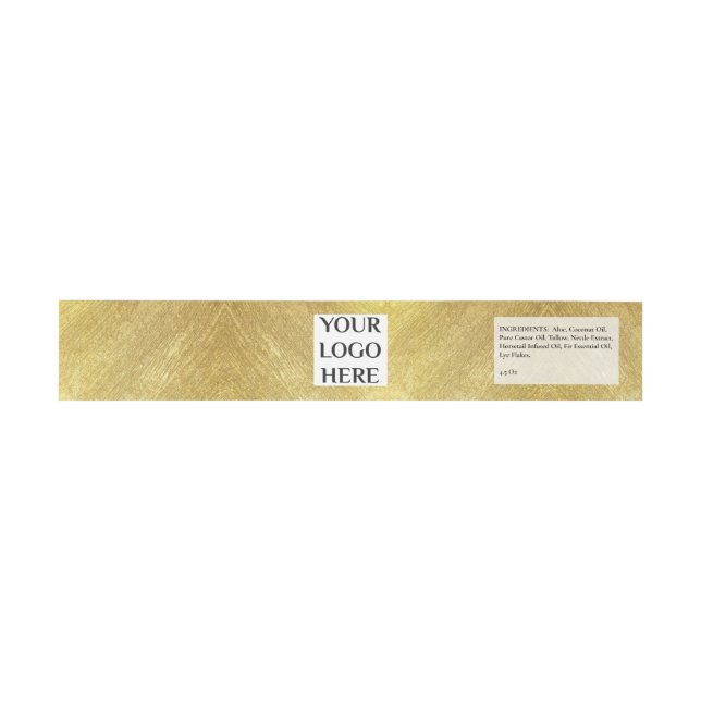 Ihr Logo Gold Shampoo Bar Soap Band Wrap (Flach)