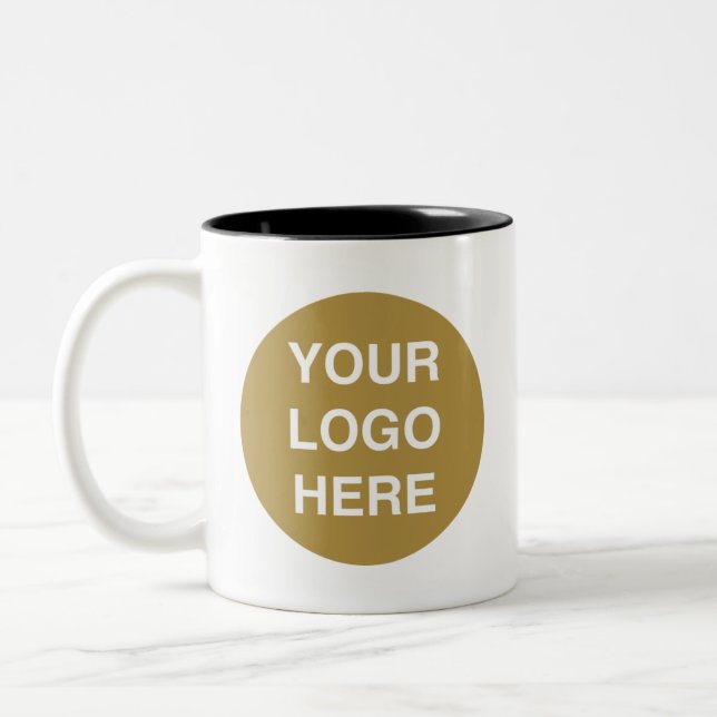 Ihr Logo hier braun Tasse (Links)