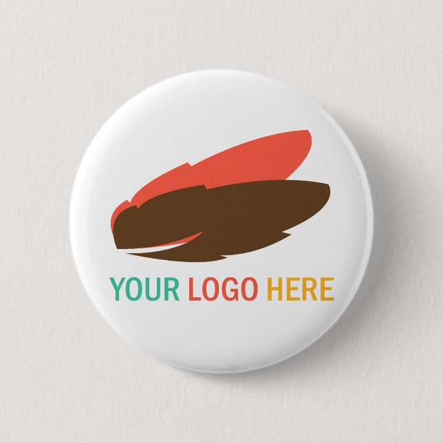 Ihr Logo hier Business Promotion Flair Abzeichen Button (Vorderseite)