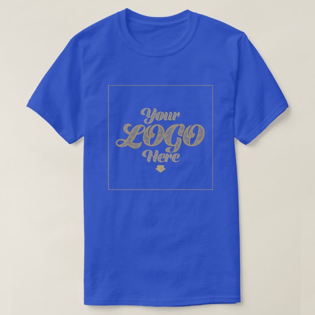 Ihr Logo hier - Custom Deep Royal T - Shirt (Design vorne)