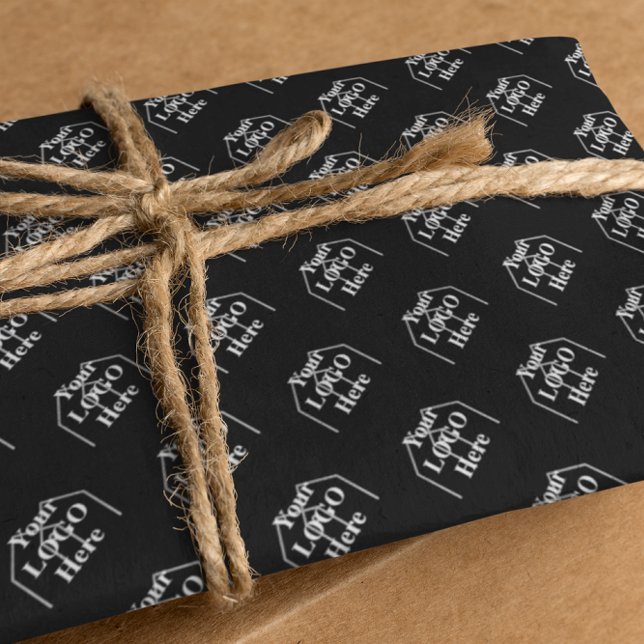 Ihr Logo hier Einfaches, modernes Muster-Umschlagp Geschenkpapier Set (Von Creator hochgeladen)