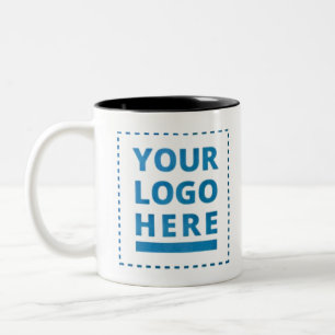 Ihr Logo hier Erstellen Sie ein einzigartiges Prod Zweifarbige Tasse