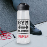 Ihr Logo hier Fitness Gym Business Water Flasche<br><div class="desc">Erstellen Sie Ihre eigene Wasserflasche für Ihre Fitness,  Trainingsgeschäft. Passen Sie Ihr Firmenlogo an. Ein großartiges Werbegeschenk für Ihre Kunden oder Mitarbeiter Geschenke.</div>