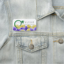 Ihr Logo hier, grüne Blume auf der Wiese Namensschild