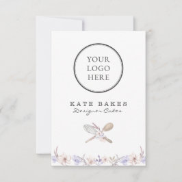 Ihr Logo hier Kuchen Backen Koch Blumenfarbe Einladung