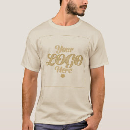 Ihr Logo hier - Mens Sand Farbe T-Shirt
