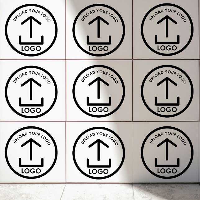 Ihr Logo hier Minimalistisch Beruflich Fliese (Your Logo Here Minimalist Professional Branded Ceramic Tile)