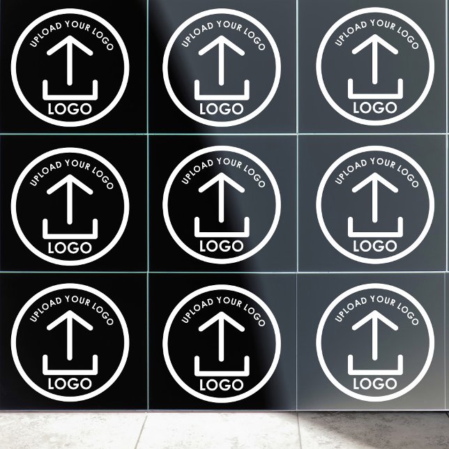 Ihr Logo hier Minimalistisch Beruflich Fliese (Your Logo Here Minimalist Professional Black Ceramic Tile)