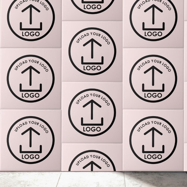 Ihr Logo hier Minimalistisch Beruflich rosa Fliese (Your Logo Here Minimalist Professional Pink Ceramic Tile)