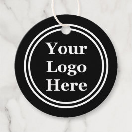Ihr Logo hier mit schwarzen und weißen Kreisen Geschenkanhänger
