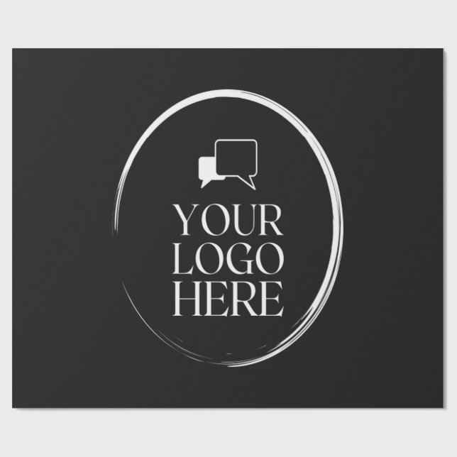 Ihr Logo hier Modern Geschenkpapier (Flach)