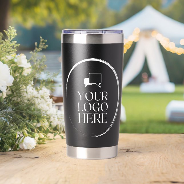 Ihr Logo hier Modern Thermobecher (Hochzeit (gedreht))