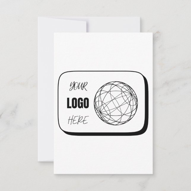 Ihr Logo hier RSVP Karte (Vorderseite)