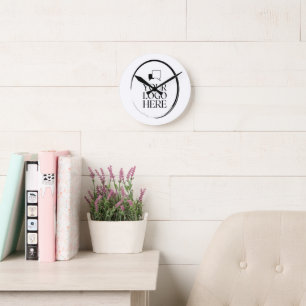 Ihr Logo hier Runde Wanduhr