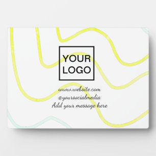 Ihr Logo hier weiß einfach minimal gelbe Linien c Fotoplatte