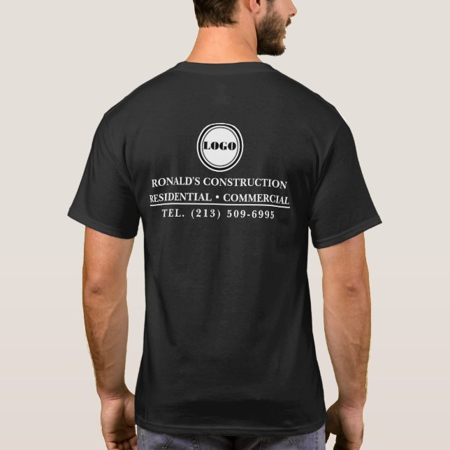 Ihr Logo hier Werbeartikel mit Firmenmarke T-Shirt (Rückseite)