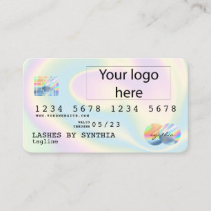 Ihr Logo Holograph Modern Credit Card Style hinzuf Visitenkarte